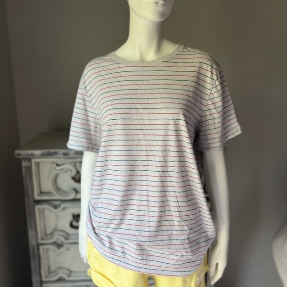 Old Navy Red and Blue Striped Tee - Picture 1 of 4